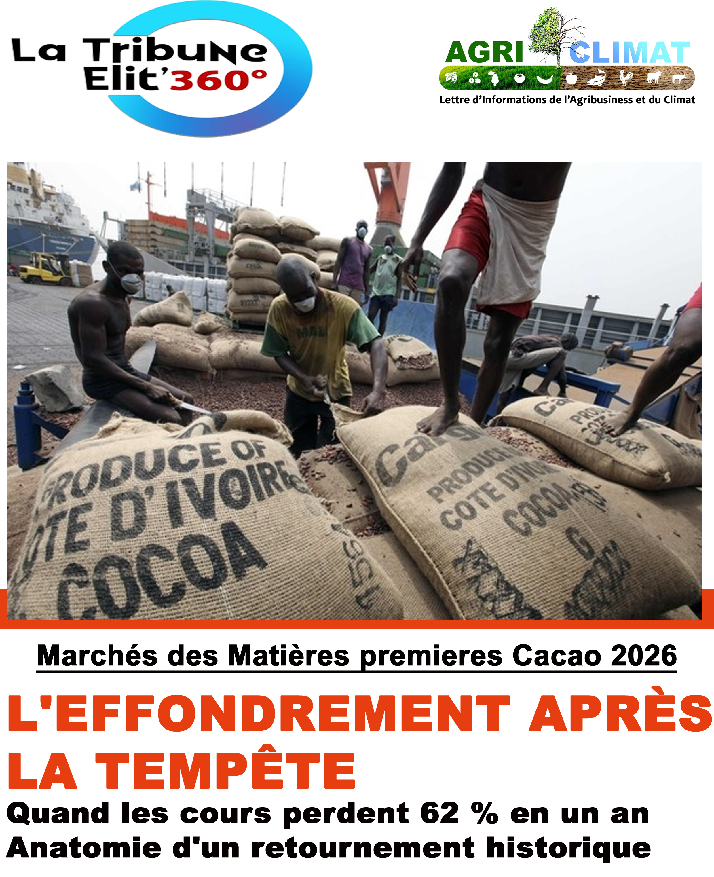 MARCHÉS DES MATIÈRES PREMIÈRES  CACAO 2026 L'EFFONDREMENT APRÈS LA TEMPÊTE